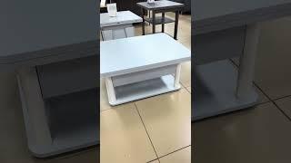 177638 Стол ДЕБЮТ 3 серый/ножки белые.