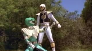 Mmpr green ranger sends the Dragonzord to the sea