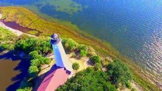 St. Marks Lighthouse, Apalachee Bay, near Tallahassee, Florida, via DJI Phantom 3 drone