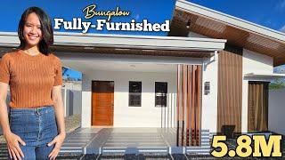 HOUSE TOUR #41: Fully Furnished Brand-new Bungalow for sale @5.8Mnego #houseforsale | LORAHousePH