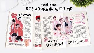 real time journal with me in my BTS journal | no music, background noise