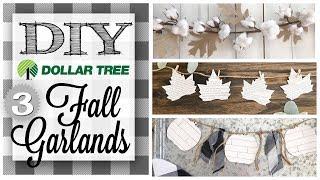 DIY Dollar Tree Fall Decor |  3 GARLANDS