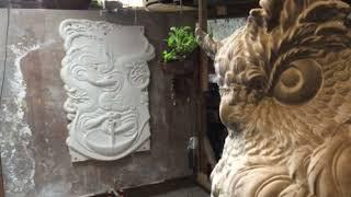 Sara and Abraham, clay relief and plaster mold
