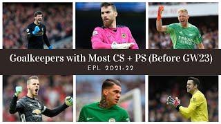 Goalkeepers with Most CS + PS in EPL 2021/22 (Before GW23)| Volume 162 | #Shorts | Maddie's Shorties