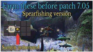 How to farm sungilt aethersand with spearfishing