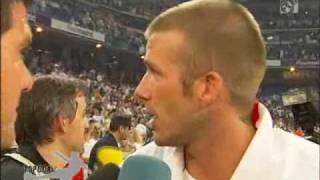 David Beckham's interview after Real Madrid Won La Liga!