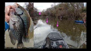 EVERY year this creek gets FULL of CRAPPIE and PEOPLE! BLACK and WHITE crappie BOTH!