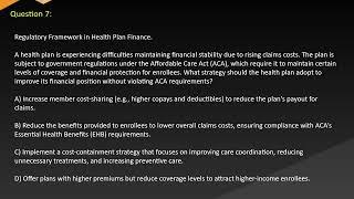 AHIP Exams AHM 520   Health Plan Finance and Risk Management Free Practice Questions & Answers