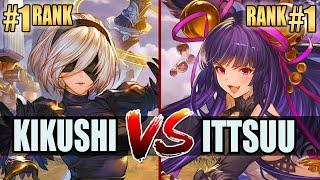 GBVSR  Kikushi (2B) vs Ittsuu (Yuel)  High Level Gameplay