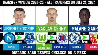July 26, 2024 confirmed football transfers - Summer transfer window 2024-25