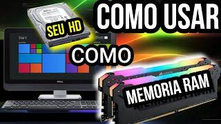 COMO  usar HD ou SSD, como Memoria RAM E e AUMENTAR o desempenho do PC