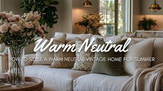  10 Ways to Style a Warm Neutral Vintage Home for Summer 2025