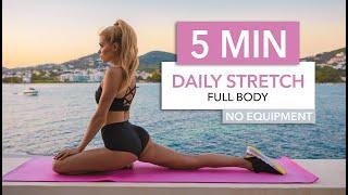 5 MIN DAILY STRETCH - a super quick routine for every day / No Equipment I Pamela Reif