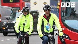 James May and Jeremy Clarkson trying to cycle around London safely | Top Gear - BBC