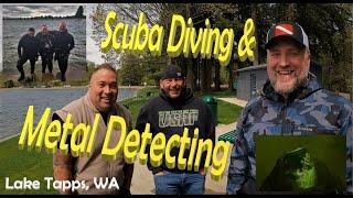 Underwater Metal Detecting Lake Tapps Washington. 4K