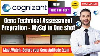 Cognizant GenC Technical Assessment | SQL & Database Full Prepration | DDL, DML, Joins & Queries