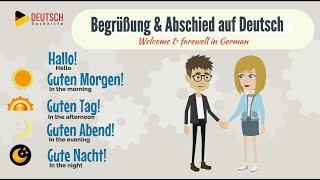 Deutsch A1| Begrüßung & Abschied auf Deutsch | Greeting and farewell in German | Learn German