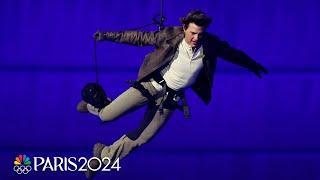 FULL Tom Cruise stunt at Closing Ceremony: Delivering Olympic flag from Paris to L.A. | NBC Sports