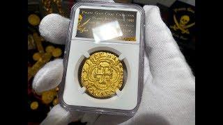 COLOMBIA 1622 8E NGC REPLICA PIRATE GOLD COINS TREASURE COLLECTION GIMME THE LOOT TREASURE WEEK