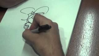 Craig McCracken draws Wander from "Wander Over Yonder"