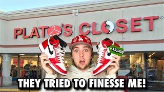 TAKING $3,000 SNEAKERS TO PLATO'S CLOSET!?! (THEY TRIED TO FINESSE ME)