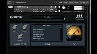 Audiority - 808 Battleship - VST Kontakt Library -  Presets Demo 1 - Sub Bass Section