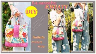 DIY couture facile pour la sacoche fleurie " Kwiaty" par Nathalie couture easy