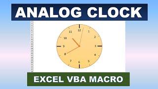 Analog Clock in Excel using Shapes (VBA Macro Step-by-Step)