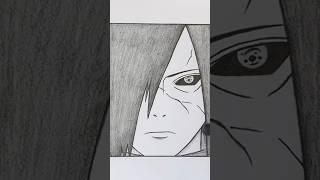 Madara Uchiha drawing || Easy anime drawing #shortsvideo #shorts #animedrawing