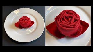 DIY: How to Fold a Cloth Napkin Into a Rose Shape {MadebyFate} #545