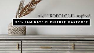 I tried to dupe an Anthropolgie Buffet | Laminate Furniture Makeover