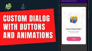 how to create custom dialog in android studio | Custom dialog in android studio | tech projects