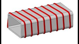 SolidWorks Tutorial #012 - Kutu profile tel sarma,  Sıradışı yay çizme www.ankaracadcam.com