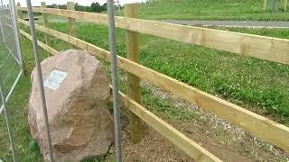 New & Old Fence-Construction of Public Park West of Thorpe Astley, Leicestershire 27th July 2024