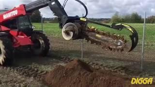 Trencher on Telehandler