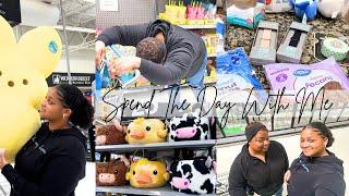 SPEND THE DAY WITH ME | PLANNING AN EASTER EGG HUNT | HAVING A GOOD TIME SHOPPING AT WALMART