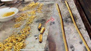 24k gold chain is made | gold chain necklace making process | how gold necklace is made