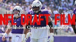 Film Room: TCU Brandon Coleman Vs Baylor: All Pass Pro