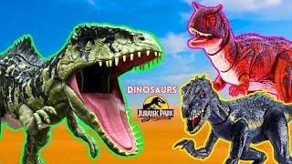 Amazing Jurassic World Dinosaurs |T-REX , Velociraptor, Spinosaurus, Megaraptor, Giganotosaurus!