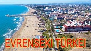 SIDE HEUTE EVRENSEKI Promenade. Strand. Meer. Hotels. Türkei im Frühling 2024 #evrenseki #türkei