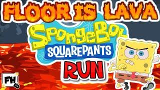 SpongeBob Floor Is Lava  Run - Summer Brain Break | Fitness Activity  @FitnessHustleTV