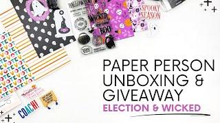 The Paper Person Shop Is Back!!!! New Election & Halloween Kit Unboxing & Giveaway