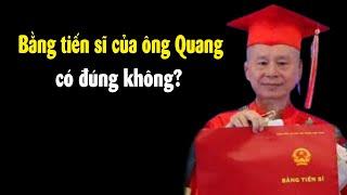 Bằng Tiến sĩ của sư Quang vô lý như thế nào?