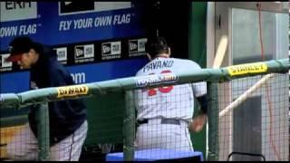 Carl Pavano Goes Crazy With a Bat in Dugout - PISSED!