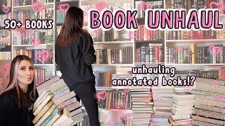 unhauling 50+ books because i don't like them  getting rid of annotated books?!  book unhaul
