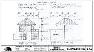 SHEET A-04 // FRONT AND RIGHT SIDE ELEVATION