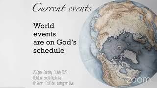 World Events are on God's Schedule!