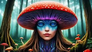 Psytrance - Mushroom Trip / Trippy Animation  Psychedelic Trance mix 2024 (AI Graphic Visuals)