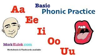 Basic Phonic Vowels Sounds, Aa Ee Ii Oo Uu - English Pronunciation Practice | Mark Kulek - ESL