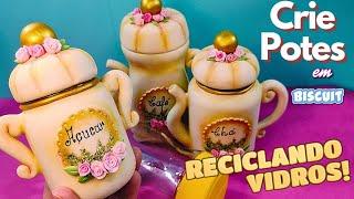 RECYCLE GLASSES AND CREATE INCREDIBLE COLD PORCELAIN POTS FOR TEA, COFFEE AND SUGAR